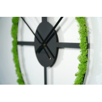 Nástenné hodiny Metal Black with Moss Flexistyle z21e, 50cm
